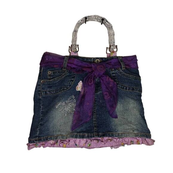 Handmade Y2K Jeans Upcycled Purse - Picture 1 of 7